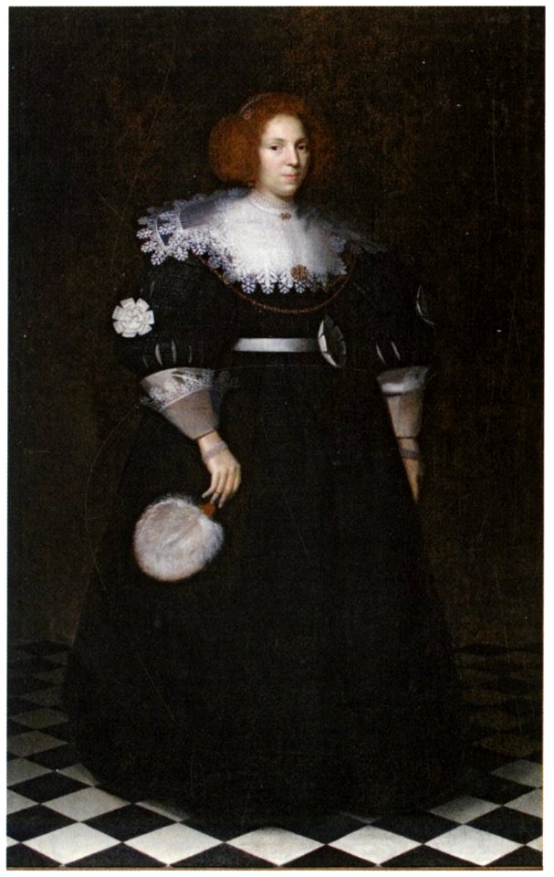Wedding portrait of Maria Overlander, Wybrand de Geest, 1630, oil on canvas, 198,5 x 121 cm, Museum Het Prinsenhof, Delft