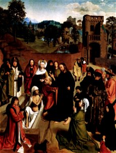 Geertgen tot Sint Jans - The Raising of Lazarus - WGA08511. Free illustration for personal and commercial use.