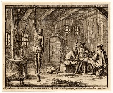 Geleyn Cornelisz te Breda in de gevangenis gepijnigd, objectnr A 41945