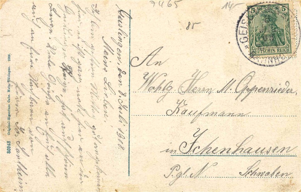 Geislingen, Baden-Württemberg - Geislinger Steige (back) (Zeno Ansichtskarten)
