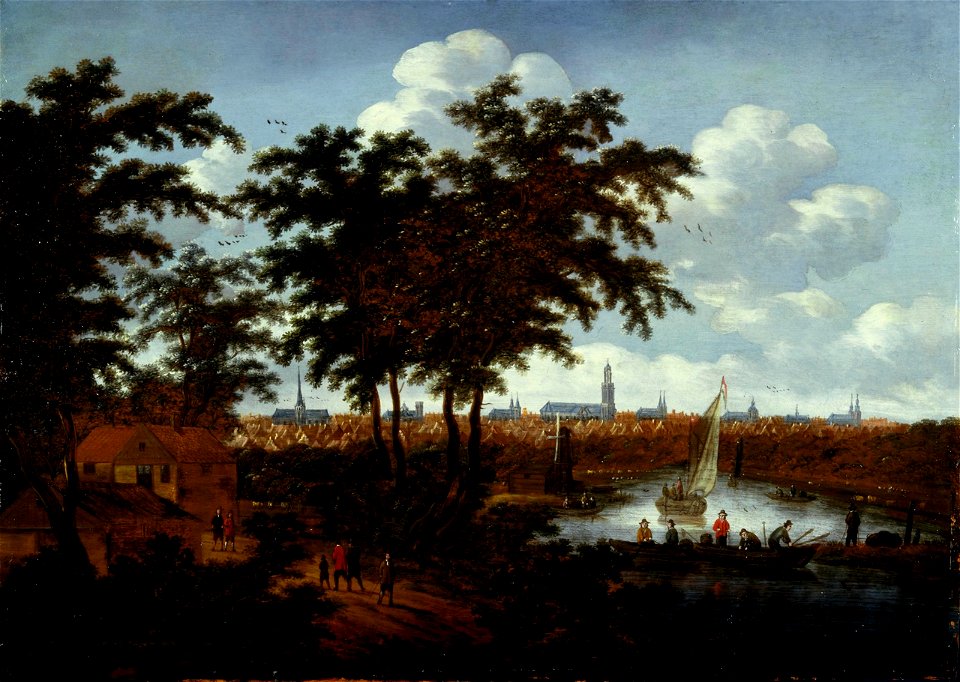 Gefantaseerd gezicht op de stad Utrecht Centraal Museum 17302