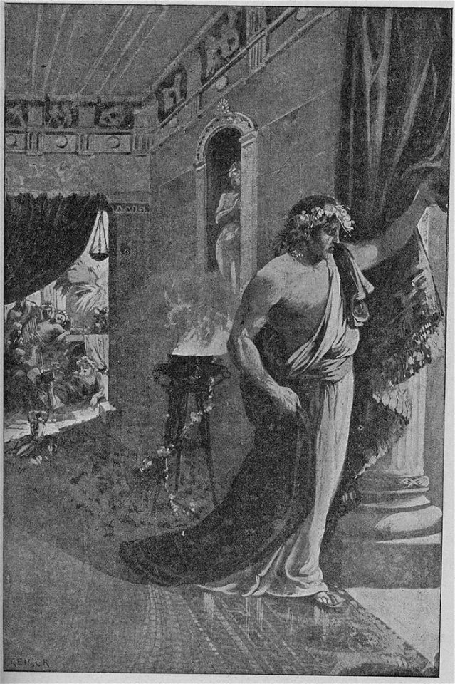 Geiger Richárd - görög népek 032 a dőzsölők közül néha kinéztek a dögvészre