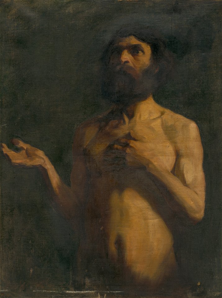 Gejza Kukán - Study of Nude of Old Man - O 3263 - Slovak National Gallery