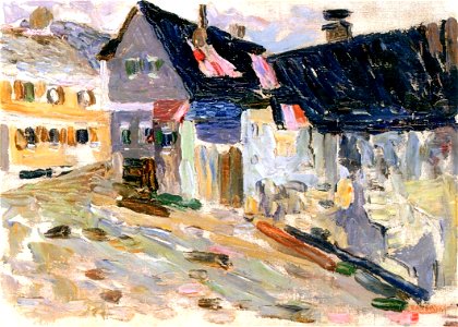 Gemälde von Wassily Kandinsky - Regentag in Kallmünz. Free illustration for personal and commercial use.