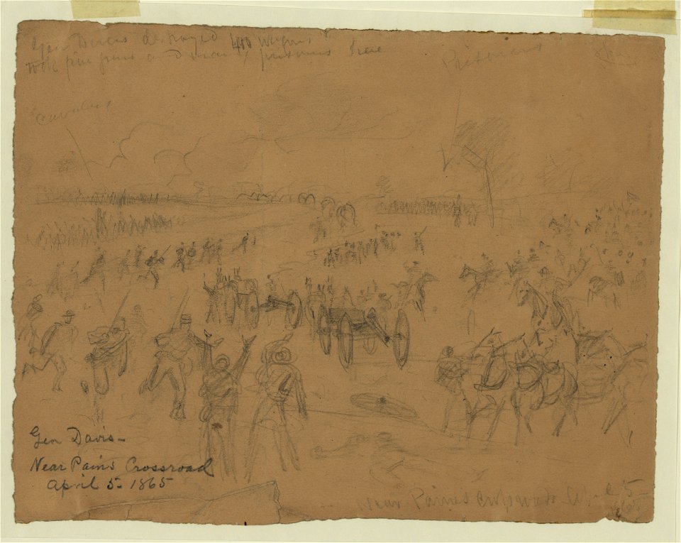 Gen. Davis (sic)-Near Paines Crossroad April 5, 1865 LCCN2004660380