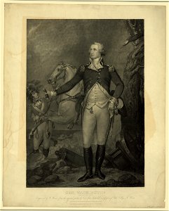 Gen. Washington (on the battle field at Trenton) - engraved by W. Warner from the original picture by Col. John Trumbull in possession of Yale College N. Haven. LCCN2006678634. Free illustration for personal and commercial use.