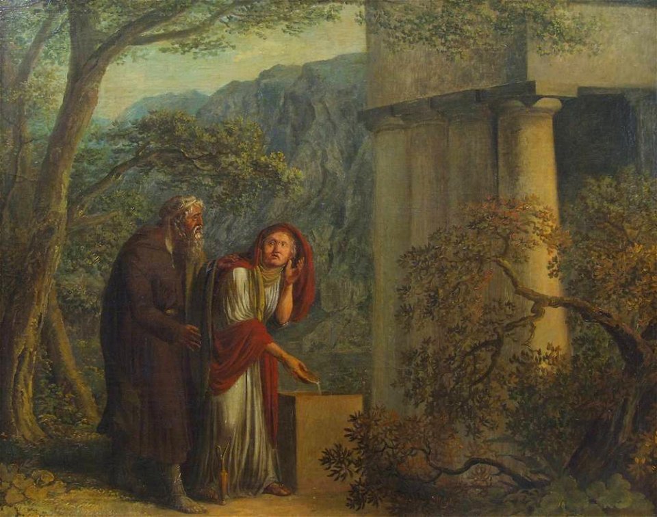 Janus Genelli - Philemon und Baucis vor dem Tempel (1801)