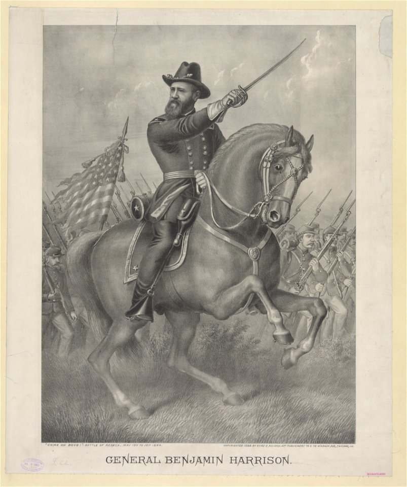 General Benjamin Harrison-Come on boys! - Battle of Resaca - May 13th to 16th 1864 LCCN96521690