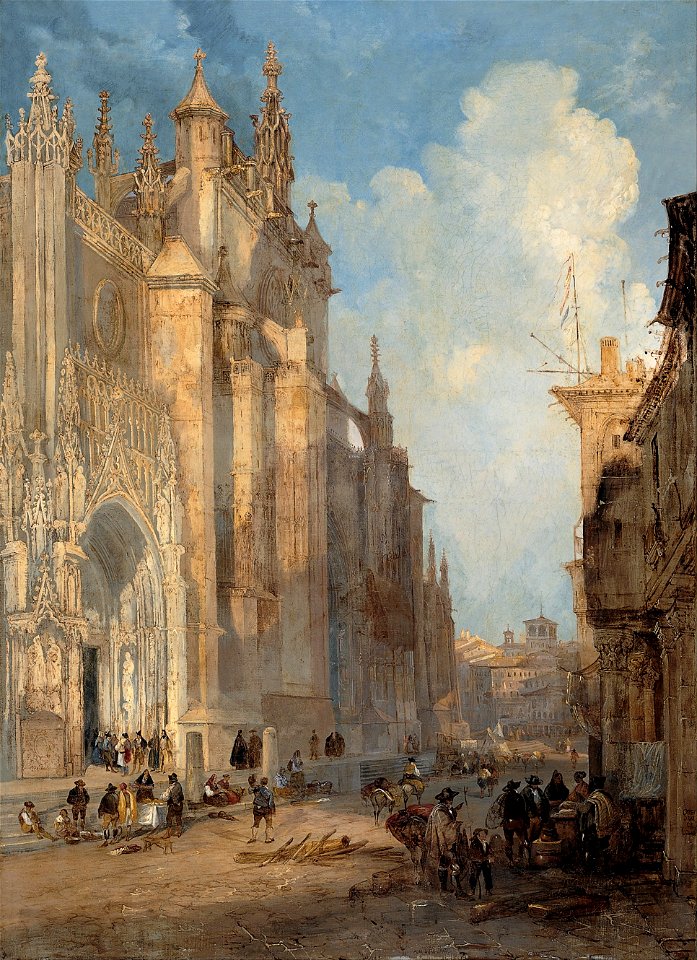 Genaro Pérez Villaamil - Seville Catedral on the Side of the Steps - Google Art Project