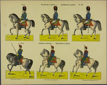 Gendarmes à cheval-Catchpenny print-PRENT 0056