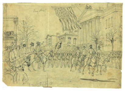 Gen Sherman reviewing his army in Savannah before starting on his new campaign LCCN2004661239