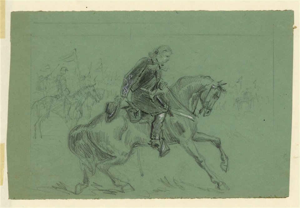 General Custer saluting Confederate General Ramseur at the Woodstock races, Oct. 9, 1864 LCCN2004660727