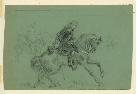 General Custer saluting Confederate General Ramseur at the Woodstock races, Oct. 9, 1864 LCCN2004660727