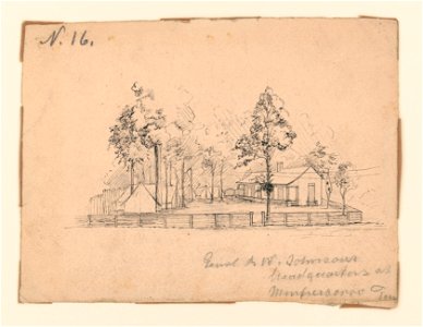 General R.W. Johnson's headquarters at (Stones River), Murfreesboro, Tenn. LCCN2017646917