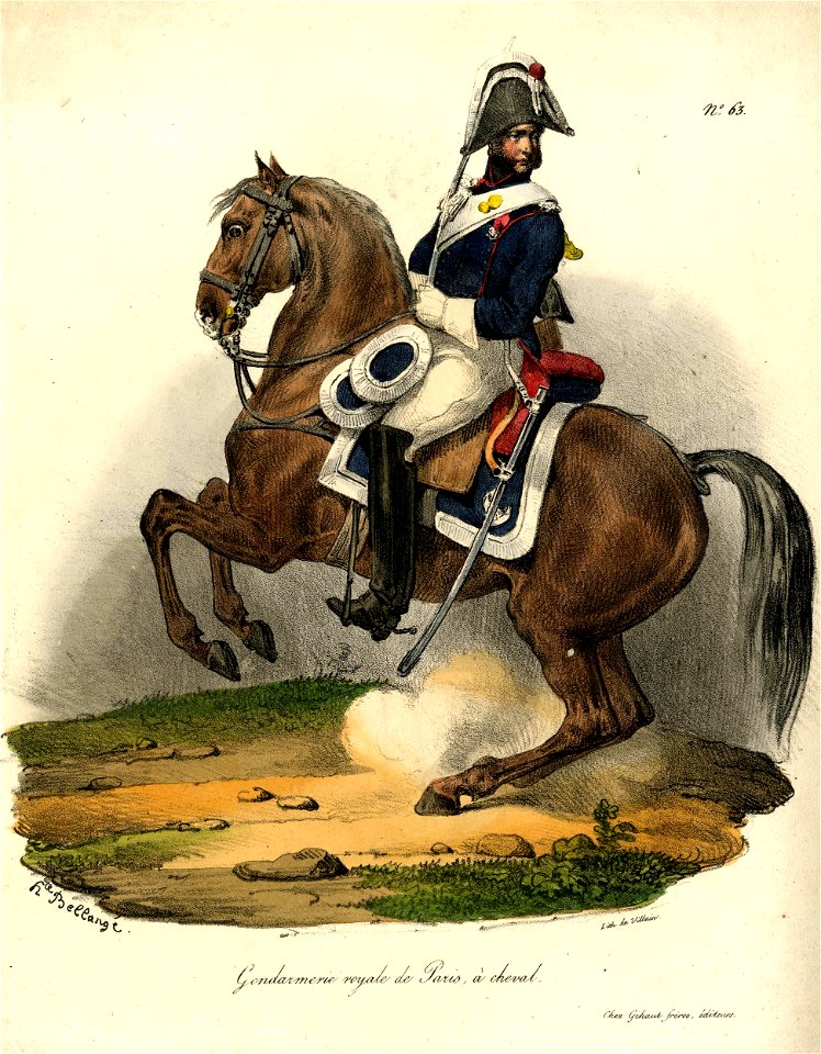 Gendarmerie royale de Paris, à cheval (BM 1867,0309.1692)