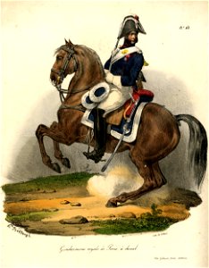 Gendarmerie royale de Paris, à cheval (BM 1867,0309.1692)
