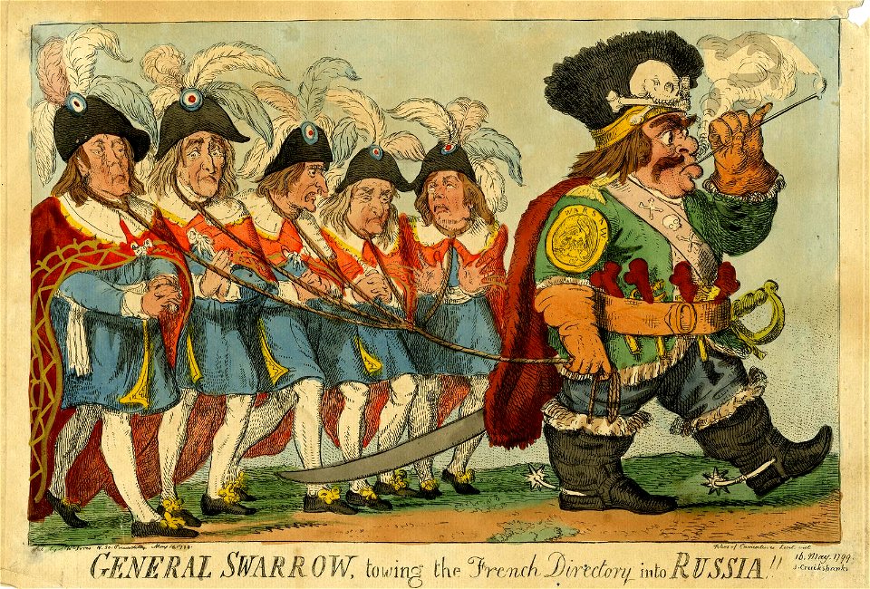 General Swarrow, towing the French directory into Russia!! (BM 1868,0808.12523)