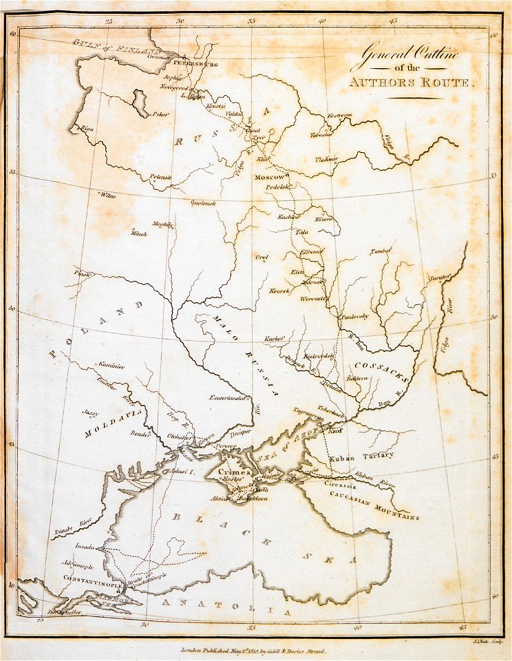 General outline of the Authors Route - Clarke Edward Daniel - 1810