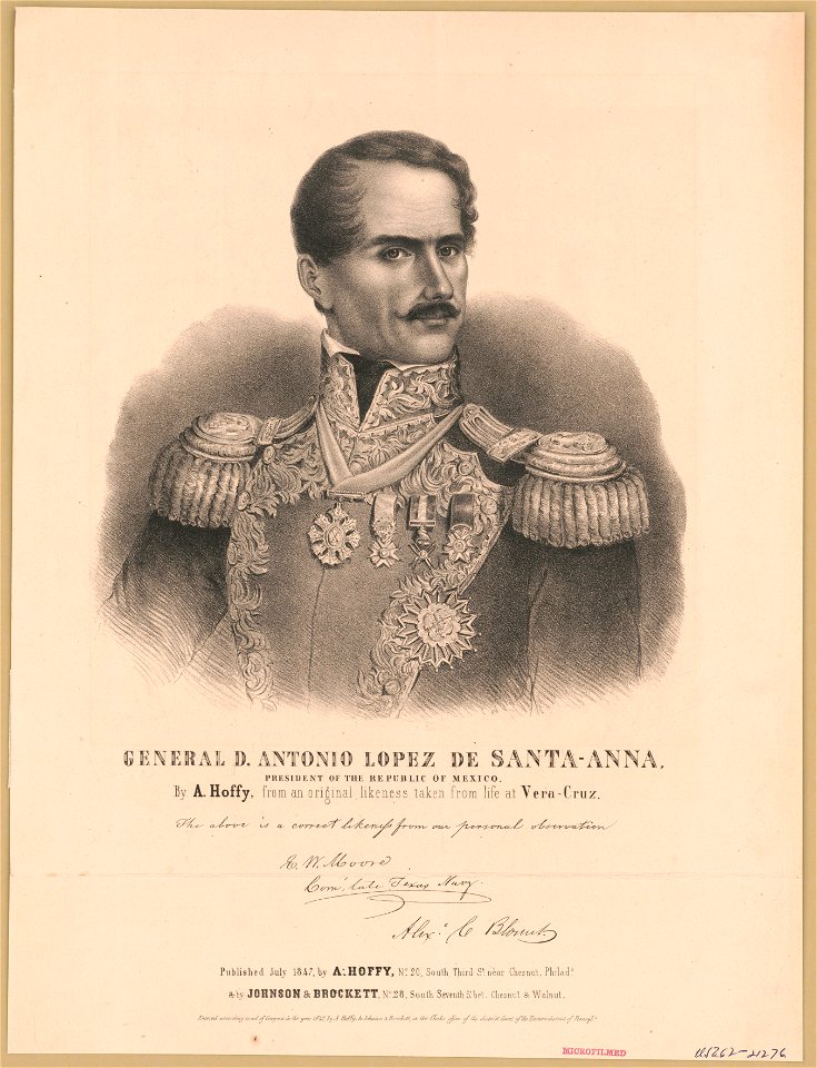 General D. Antonio Lopez De Santa-Anna, president of the Republic of Mexico LCCN2004669619