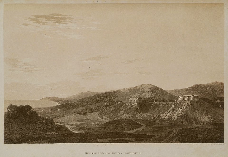 General view of the ruins of Agrigentum - Wilkins William - 1807