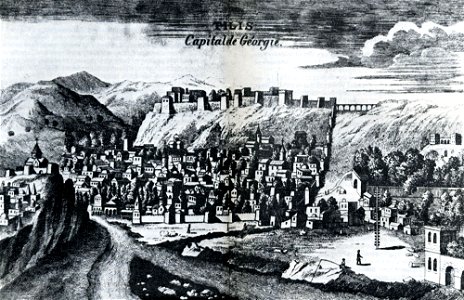 General view of Tiflis. Engraved by Tournefort in 1701