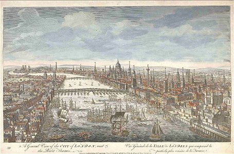 General view of City of London 16C. Free illustration for personal and commercial use.