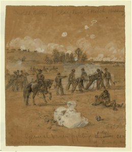 General Warren fighting at Bristoe station LCCN2004660830