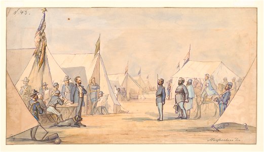 General William S. Rosecrans in camp near Murfreesboro, Tennessee, January 1863 LCCN2017647002