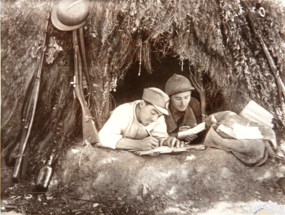 General Miaja's Militiamen Writing Letters - Google Art Project