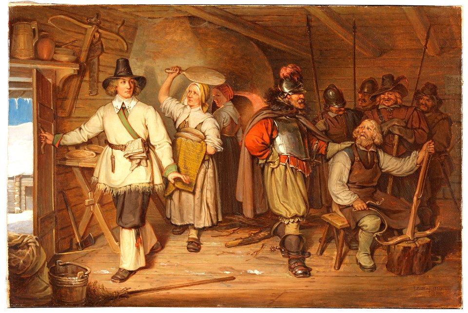 Gustaf Wasa in Sven Elfsson’s home in Isala 1520 (Johan Gustaf Sandberg) - Nationalmuseum - 183696