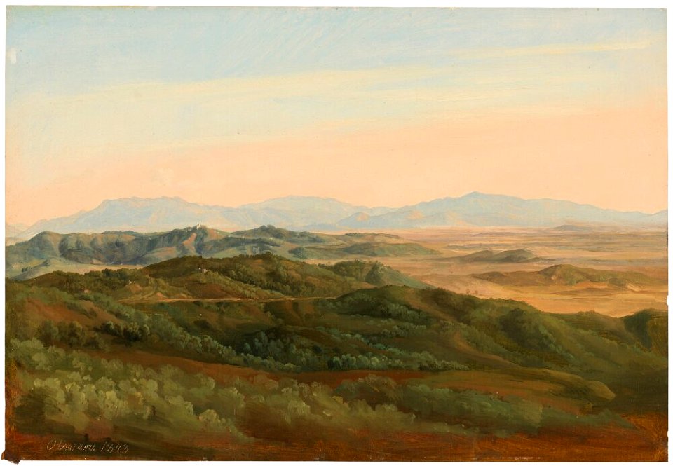 Gustaf Wilhelm Palm - View from Olevano. Study - NM 2880 - Nationalmuseum