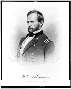 General William T. Sherman, head-and-shoulders portrait, facing left) - engd. by J.C. Buttre ; photo by Anthony LCCN94512493