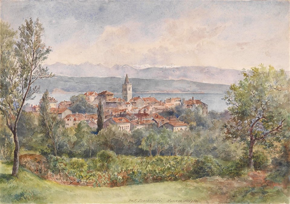 Gustav Barbarini Blick auf Lovran 1904