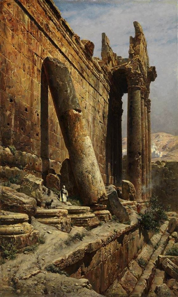 Gustav Bauernfeind - Die Tempelruine in Baalbek - 7722 - Bavarian State Painting Collections