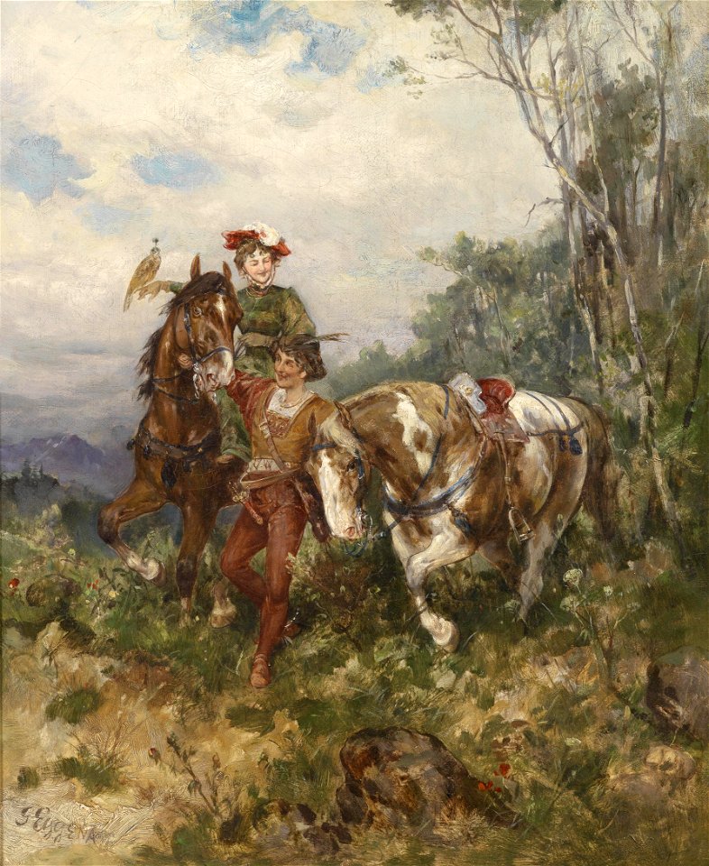 Gustav Eggena Falknerin zu Pferd