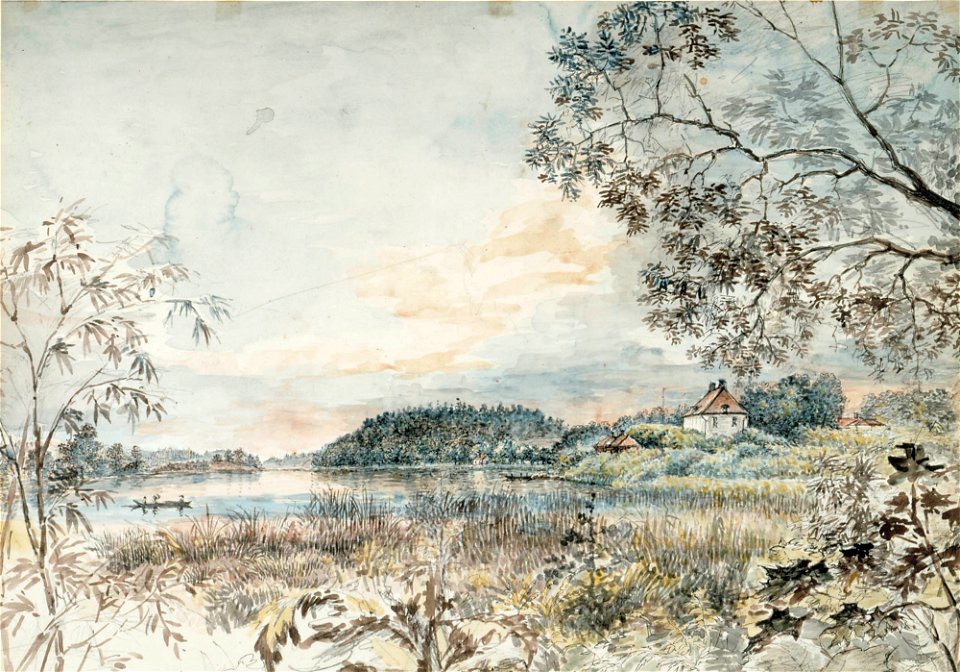Gustaf Wilhelm Finnberg - Landscape from Louhisaari, Study - A II 1254-32 - Finnish National Gallery