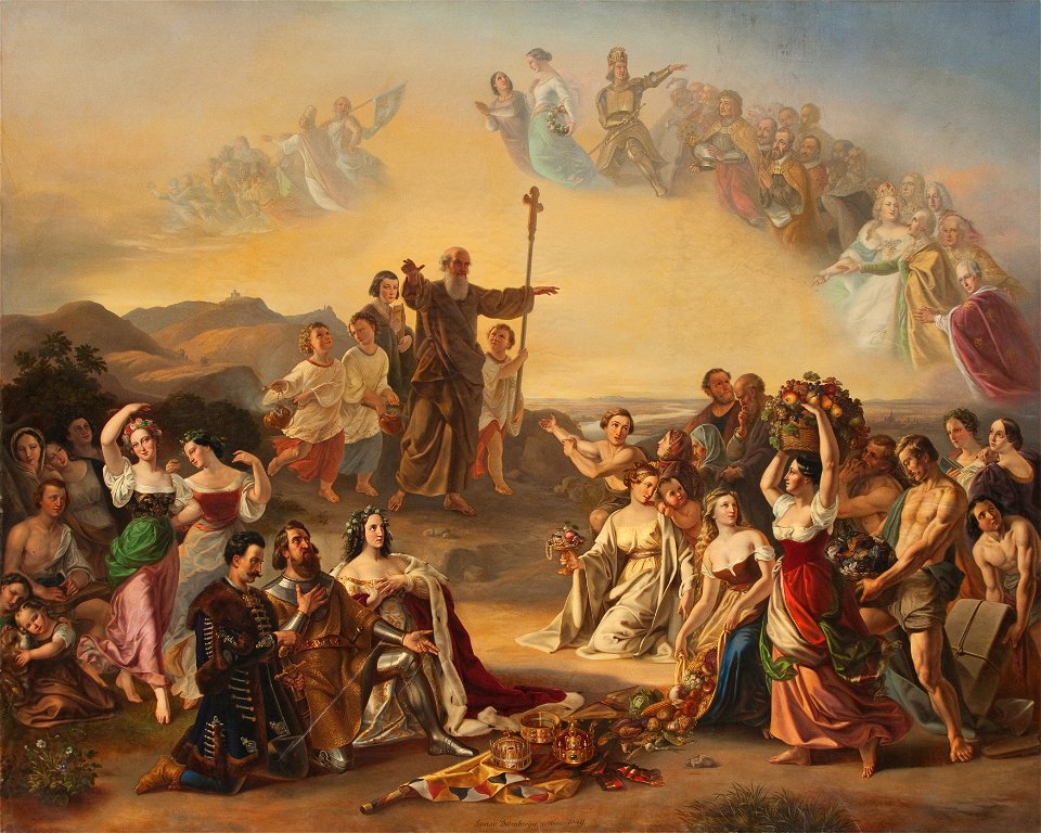 Gustav Dittenberger - Der heilige Severin segnet das Land Österreich - 2856 - Österreichische Galerie Belvedere