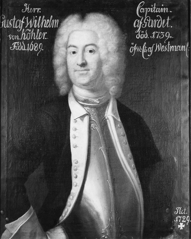 Gustaf Wilhelm von Köhler, 1690-1739, friherre (Johan Henrik Scheffel) - Nationalmuseum - 15017