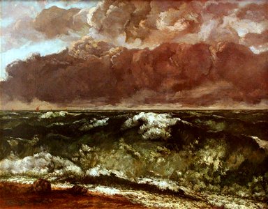 Gustave Courbet - Die Welle. Free illustration for personal and commercial use.