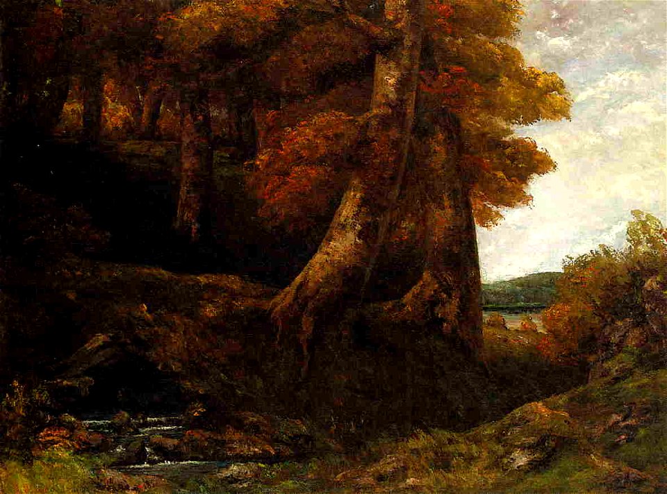 Gustave Courbet - Entering the Forest - The Oak of Vercingetorix