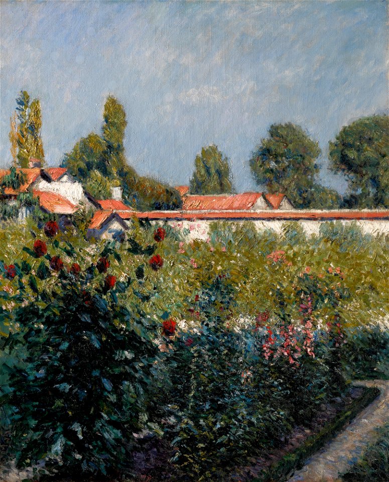 Gustave Caillebotte - Le Jardin du Petit Gennevilliers, les toits roses