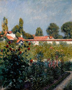 Gustave Caillebotte - Le Jardin du Petit Gennevilliers, les toits roses