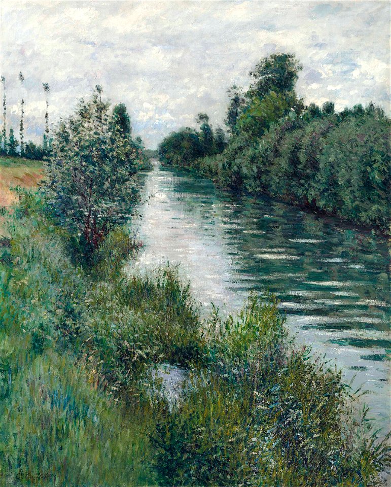 Gustave Caillebotte - Le petit bras de la Seine à Argenteuil, temps couvert