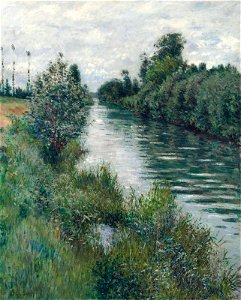 Gustave Caillebotte - Le petit bras de la Seine à Argenteuil, temps couvert