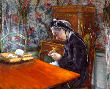 Gustave Caillebotte - Mademoiselle Boissière Knitting - 98.272 - Museum of Fine Arts