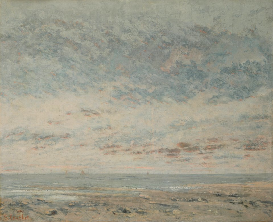 Gustave Courbet - Low Tide at Trouville - Google Art Project