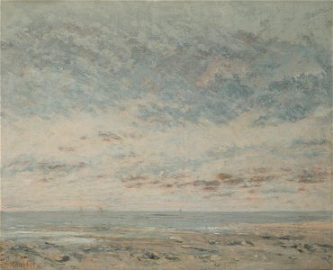 Gustave Courbet - Low Tide at Trouville - Google Art Project. Free illustration for personal and commercial use.
