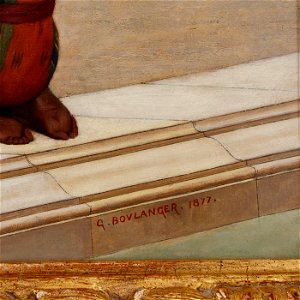 Gustave Boulanger, A Summer Repast at the House of Lucullus, 1878, detail 3, signature