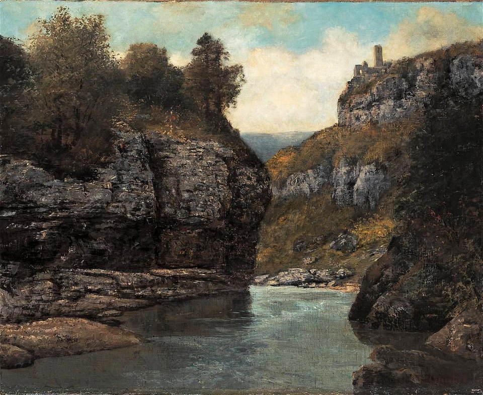 Gustave Courbet - Felsen nahe der Grotte der Loue - 12519 - Bavarian State Painting Collections