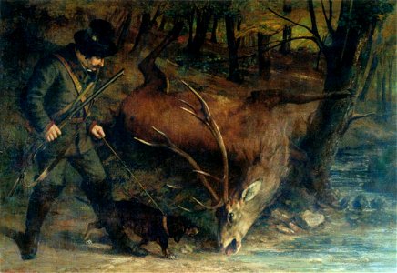 Gustave Courbet - The German Huntsman - WGA05471. Free illustration for personal and commercial use.
